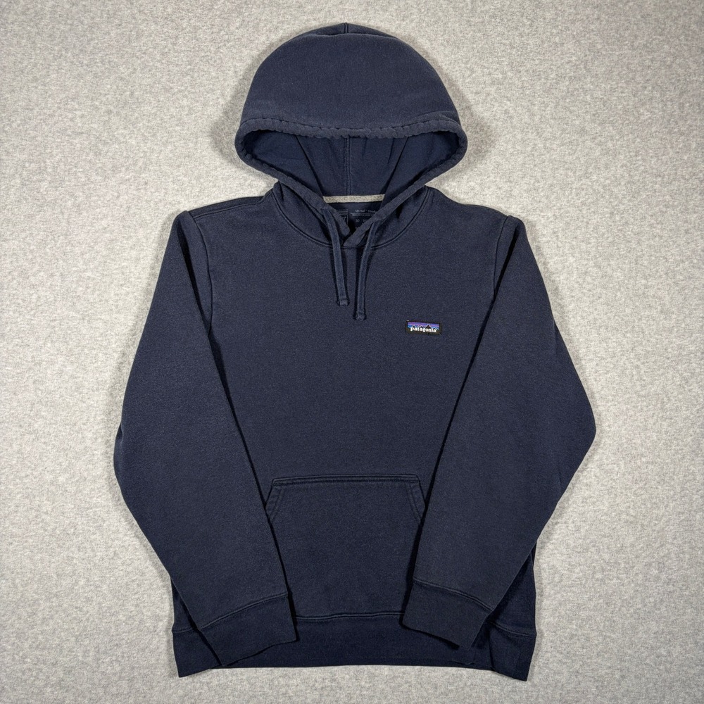 Patagonia Mens Small Navy Blue P-6 Label Uprisal Hoody Sweatshirt Hoodie 39621